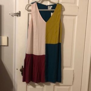 Anthropologie HD in Paris color block dress.